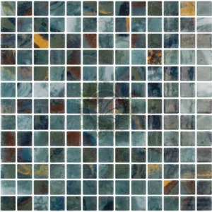 mosaique piscine pierre de bali rouille