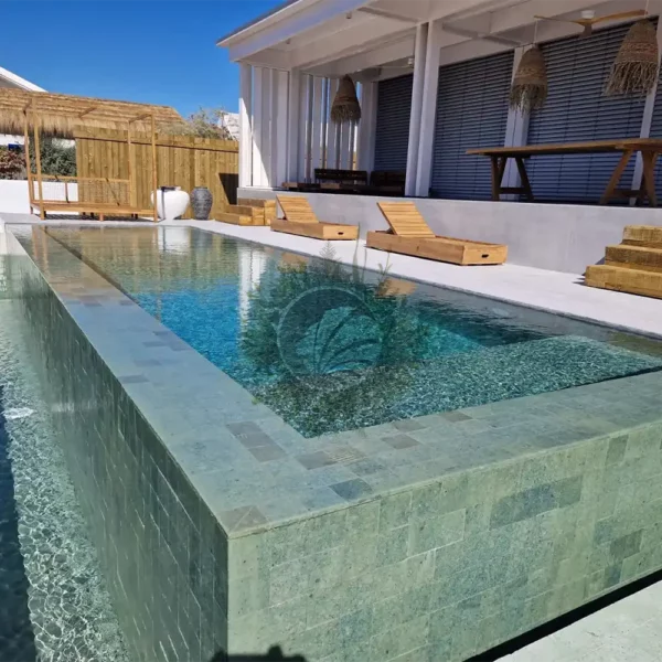 margelle piscine pierre de bali